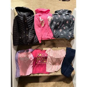Bundle of Mixed Girl Clothes (Jackets/Tops/Bottoms) Size 12 (L/XL)Size 7/8